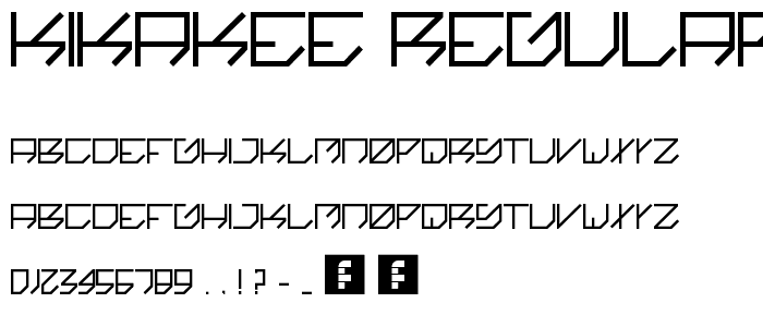 kikakee Regular font